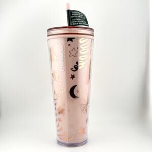 Starbucks Christmas Holiday 2023 Pink Moon & Stars Decorate Lid Venti Cold Cup